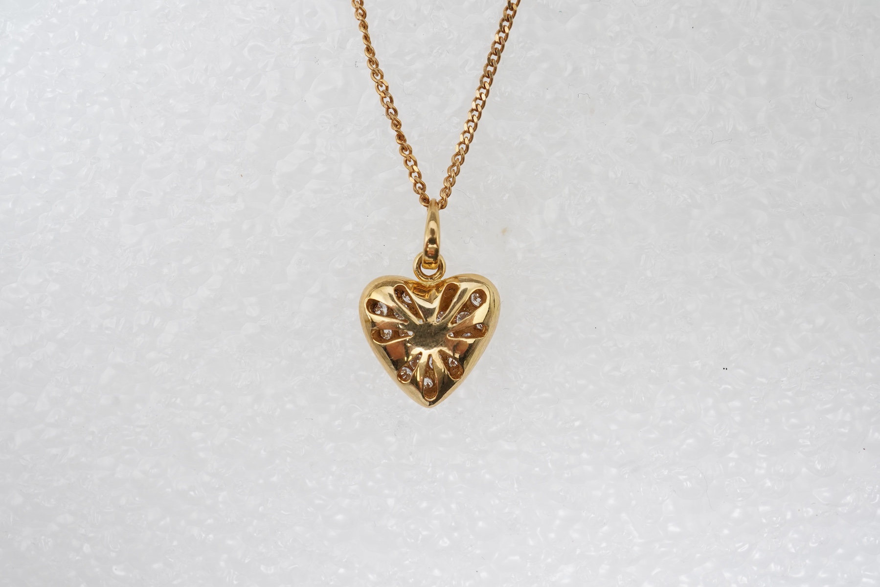 A diamond heart pendant